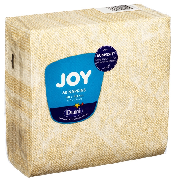 Serviett dunisoft 40cm washed linen gold   60stk