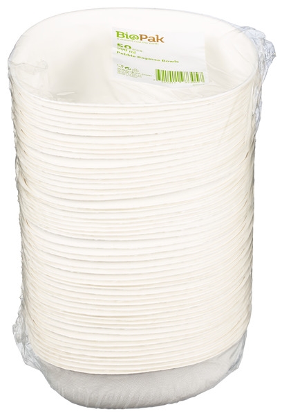 Pebble skål i bagasse 500ml 50stk