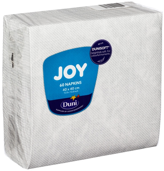 Serviett dunisoft washed linen silver 40cm 60stk
