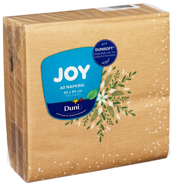 Serviett dunisoft 40cm natural charm 60stk