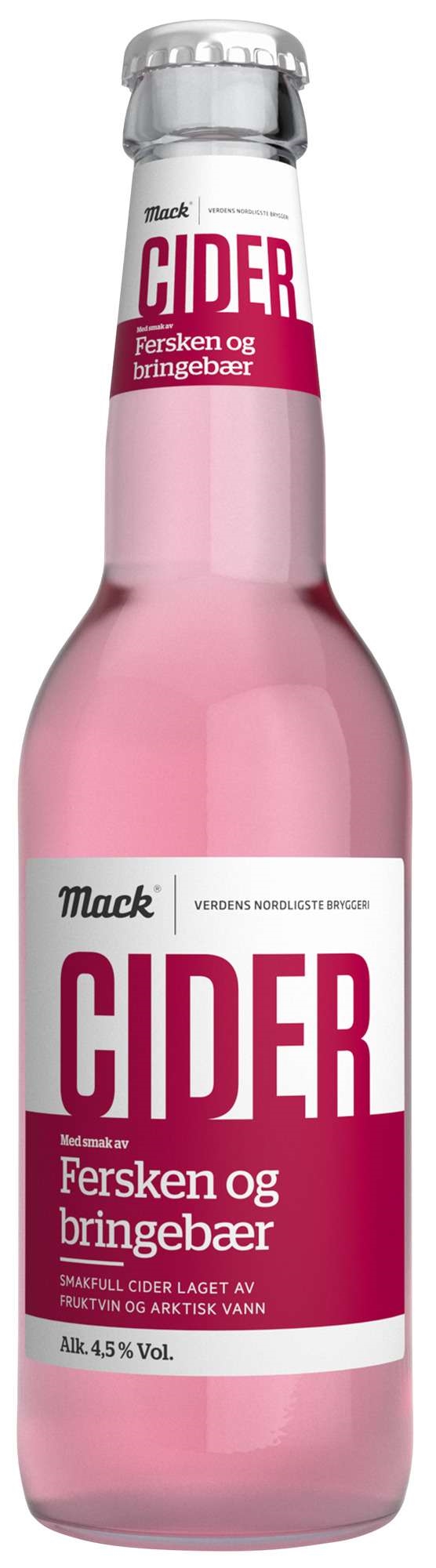 Mack cider peach/rasberry fl  4,5%  24x33cl