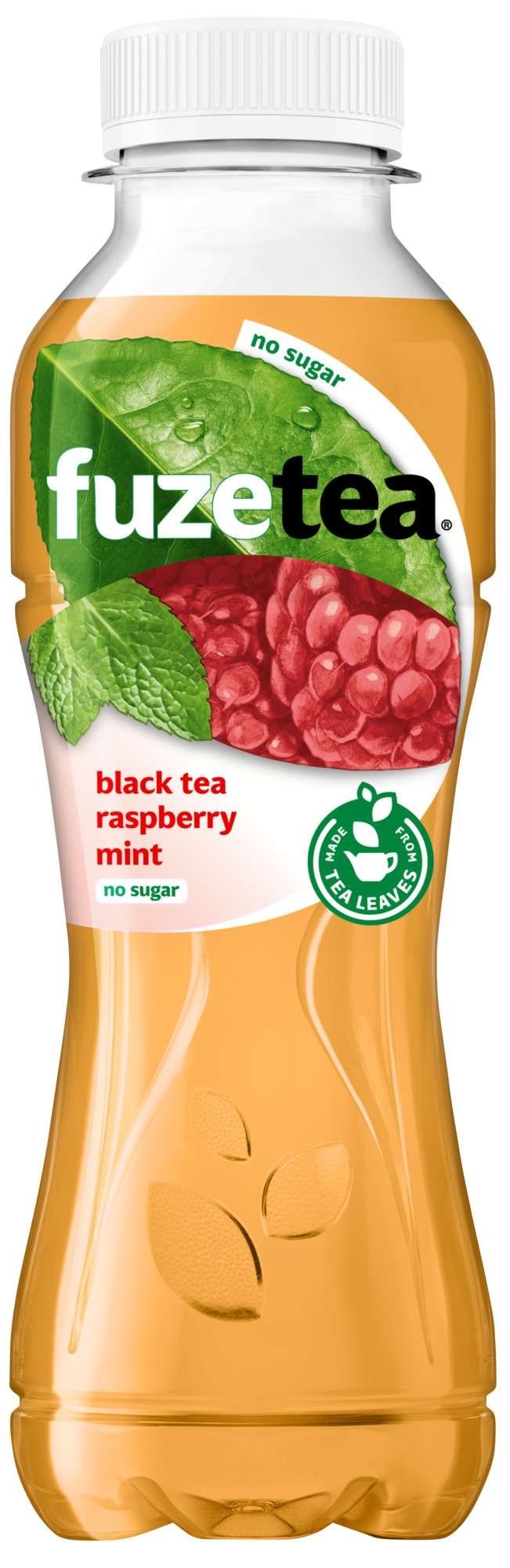 Fuze tea raspberry mint no sugar flaske 12x400ml