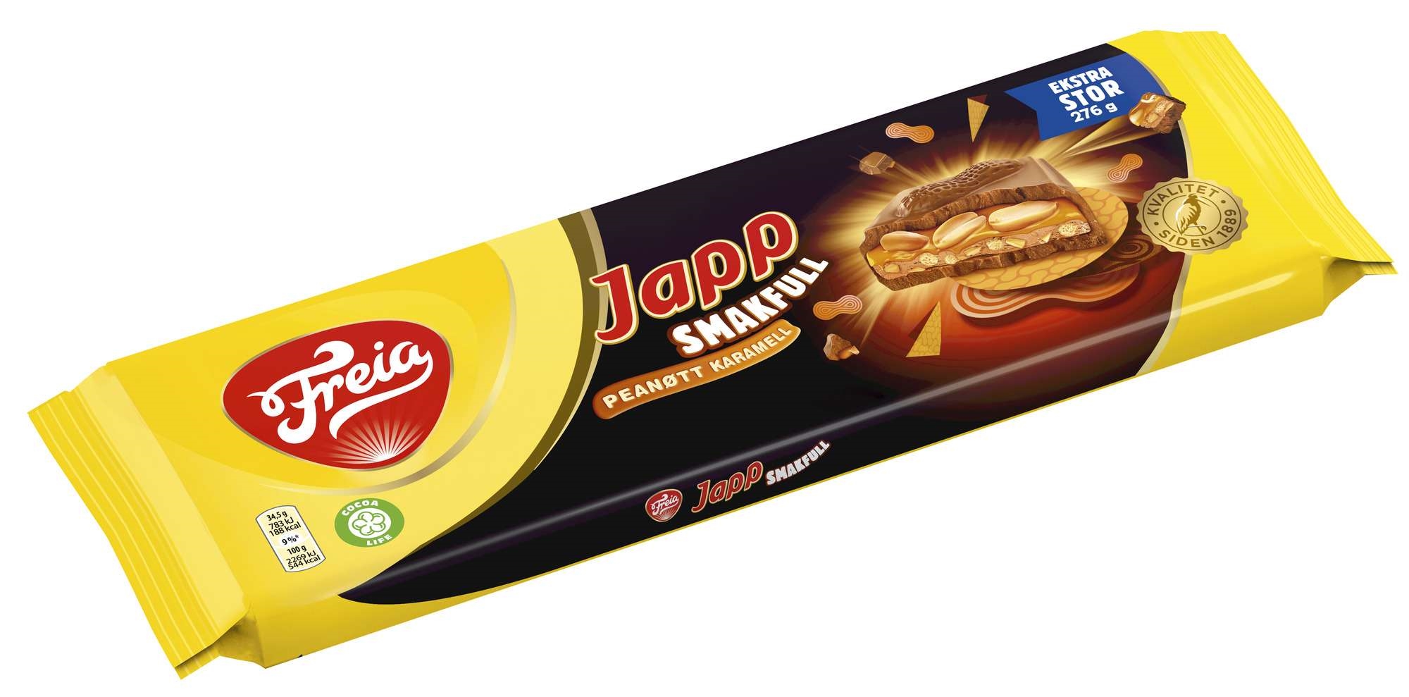Japp peanøtt og karamell smakfull 276g