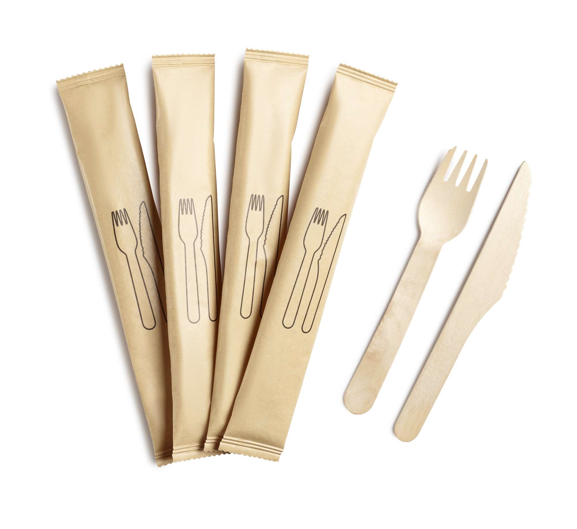Cutlery bag 2/1 knife fork waxed three 16/16.5 2pce