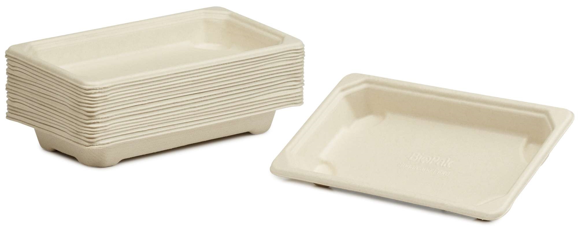 Sushifat bagasse slim short brun 165x92mm 100stk