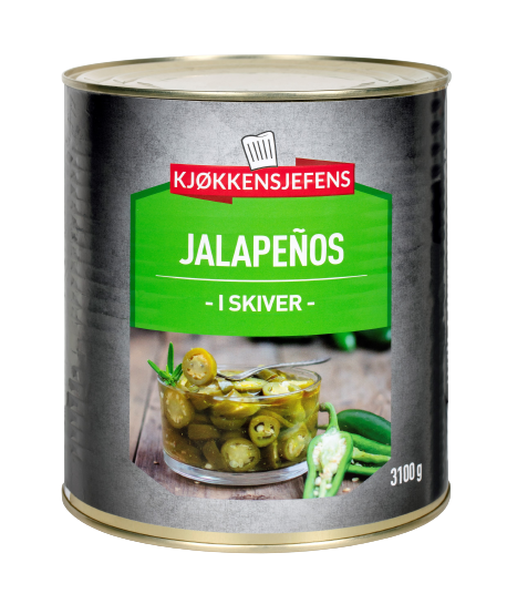 Jalapeno grønn skivet    3,1kg