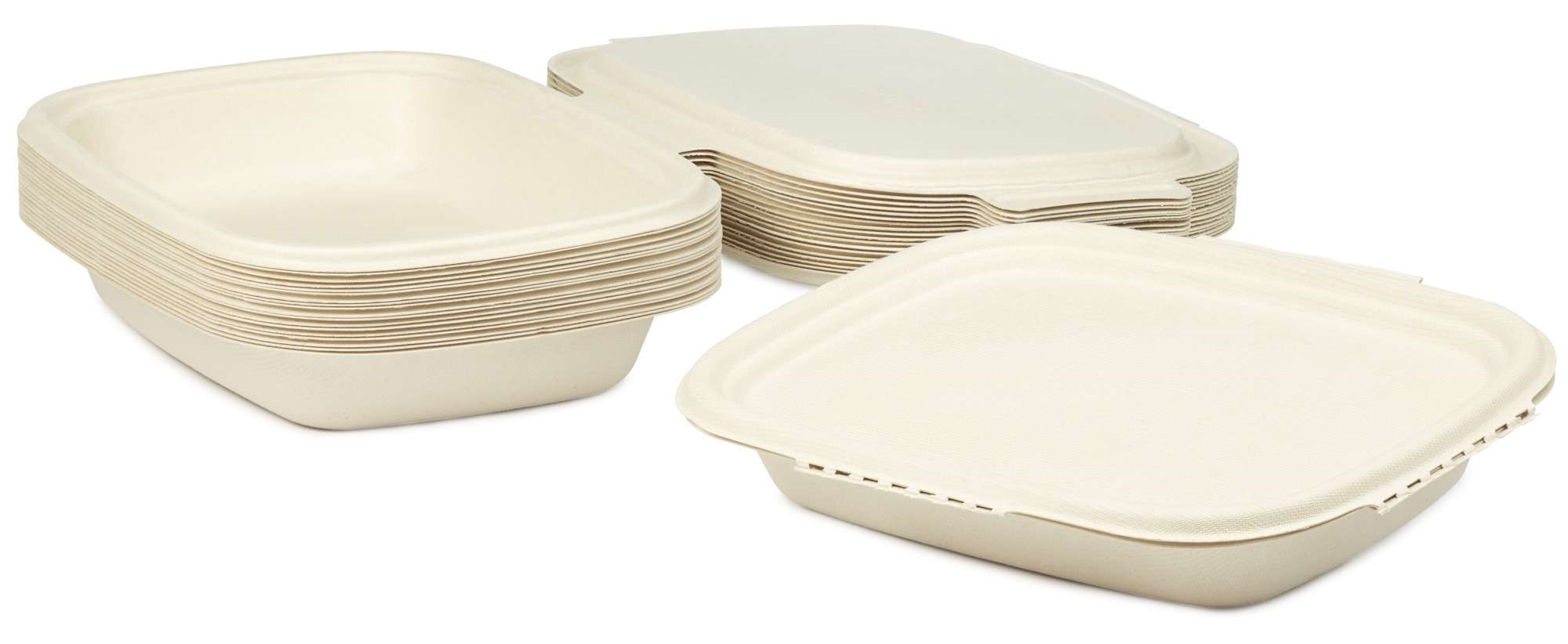 Boks shield bagasse brun 1 rom 900ml 50 stk