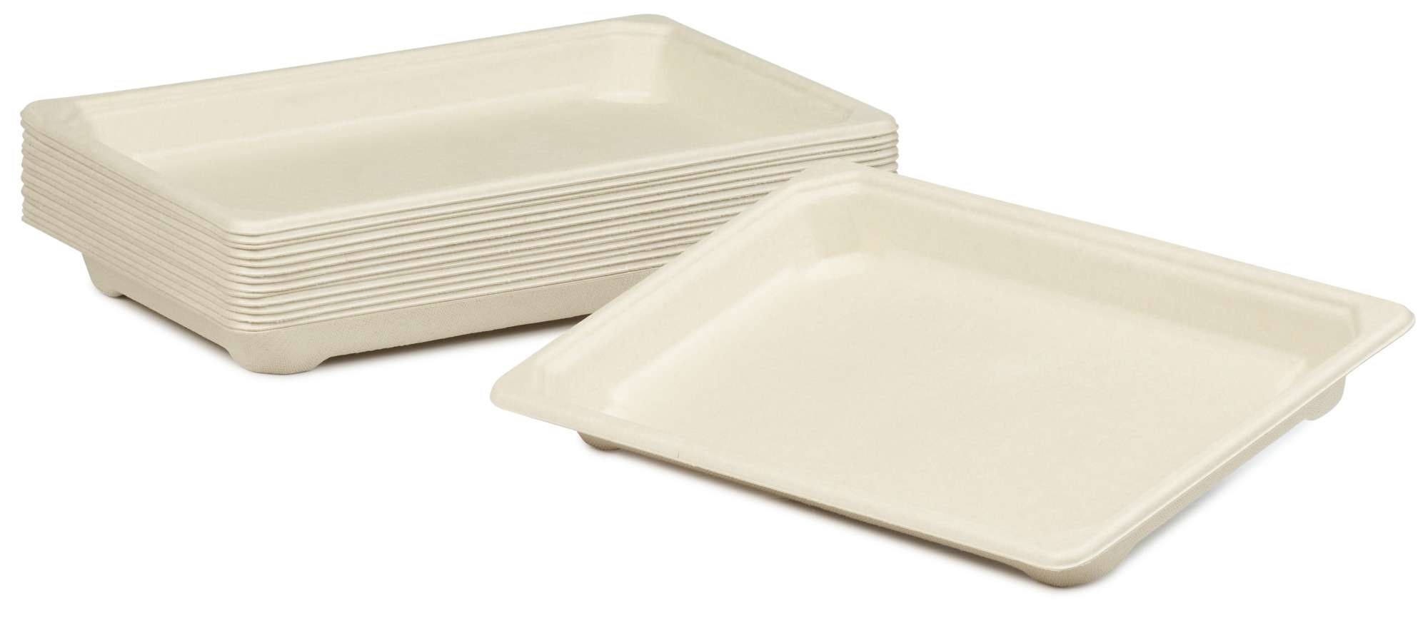 Sushifat bagasse medium brun 215x135mm 100stk