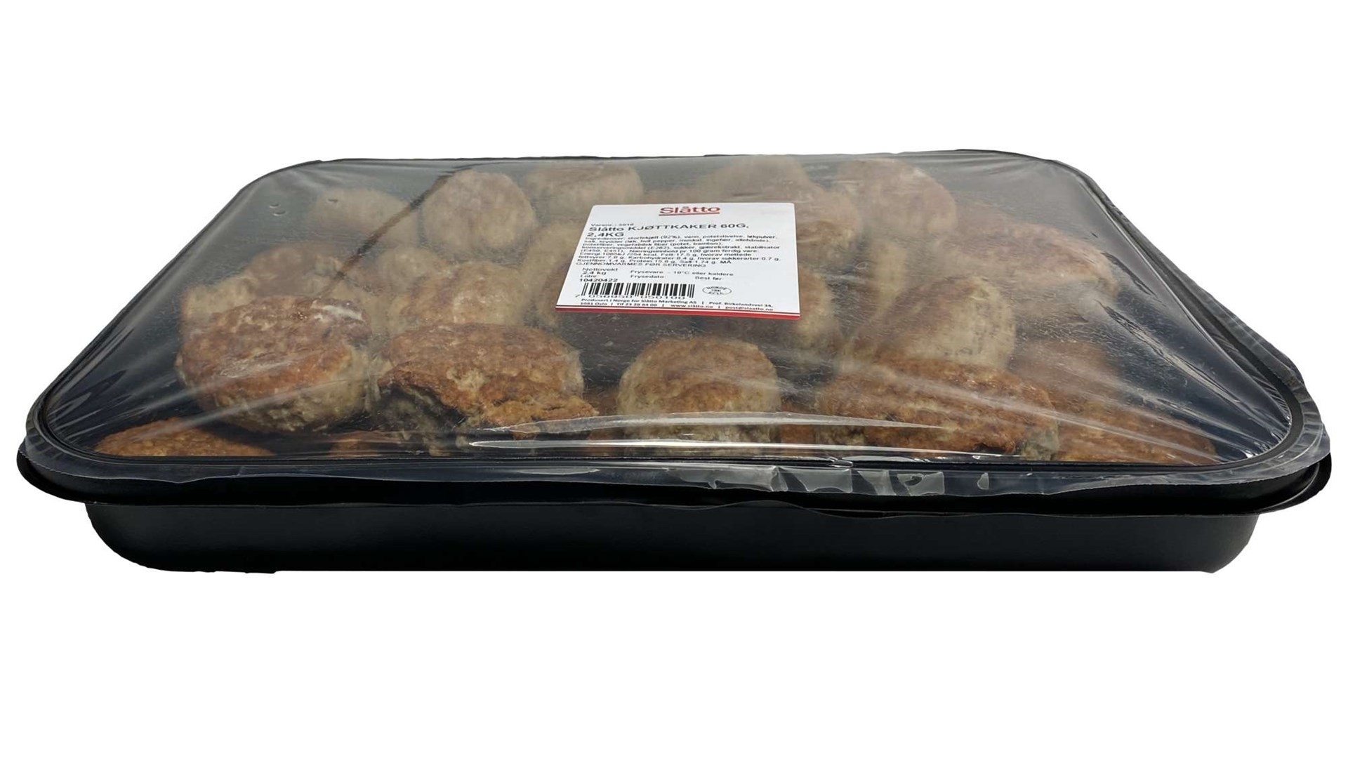 Kjøttkaker håndformet/stekt 60g  2,4 kg
