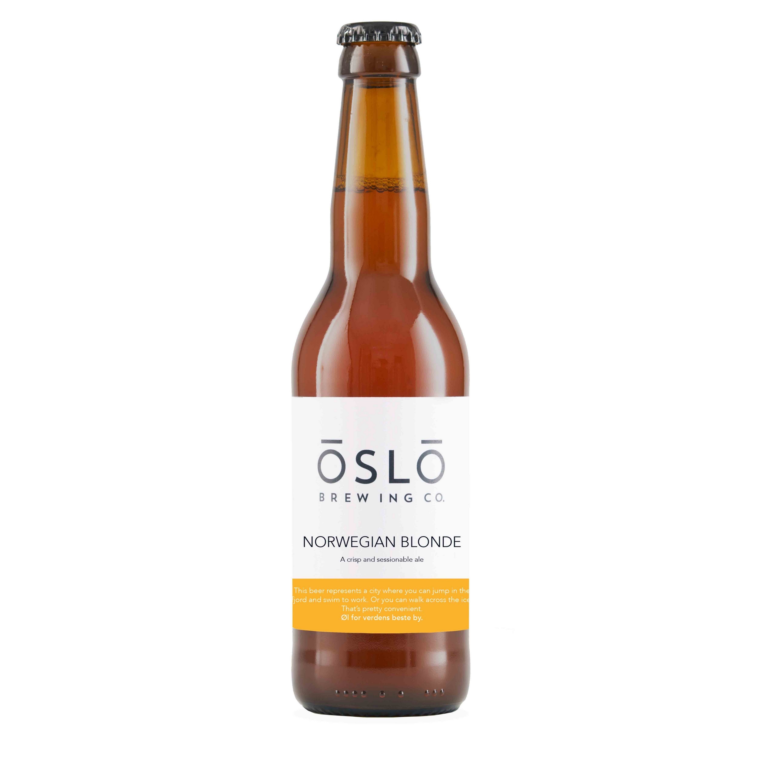 Oslo brewing norwegian blonde bottle beer   4,7%   24x33cl