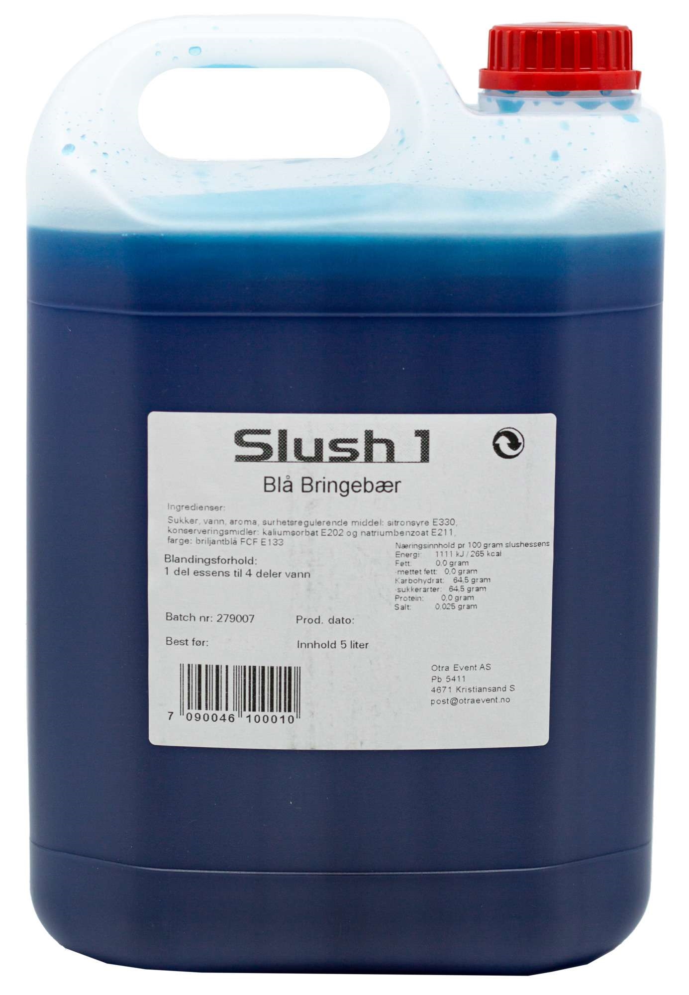 Dream slush mix blå bringebær 5l