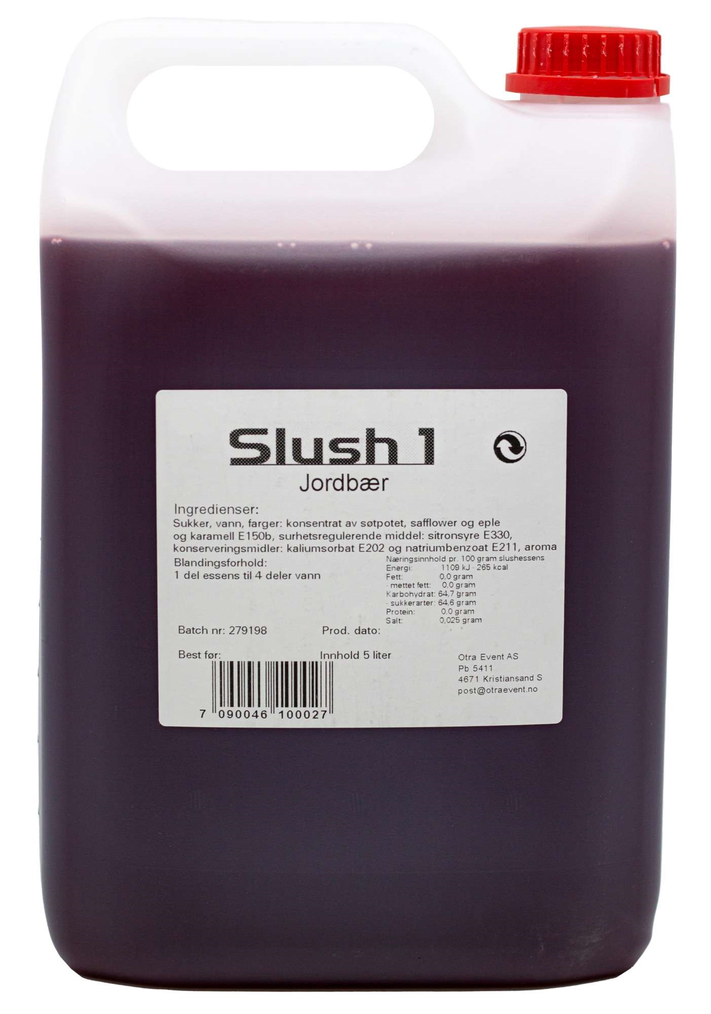 Dream slush mix jordbær   5l
