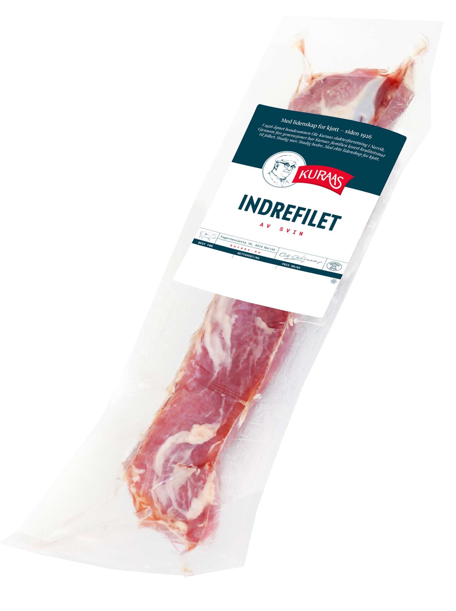 Svin indrefilet 8xca800g kg