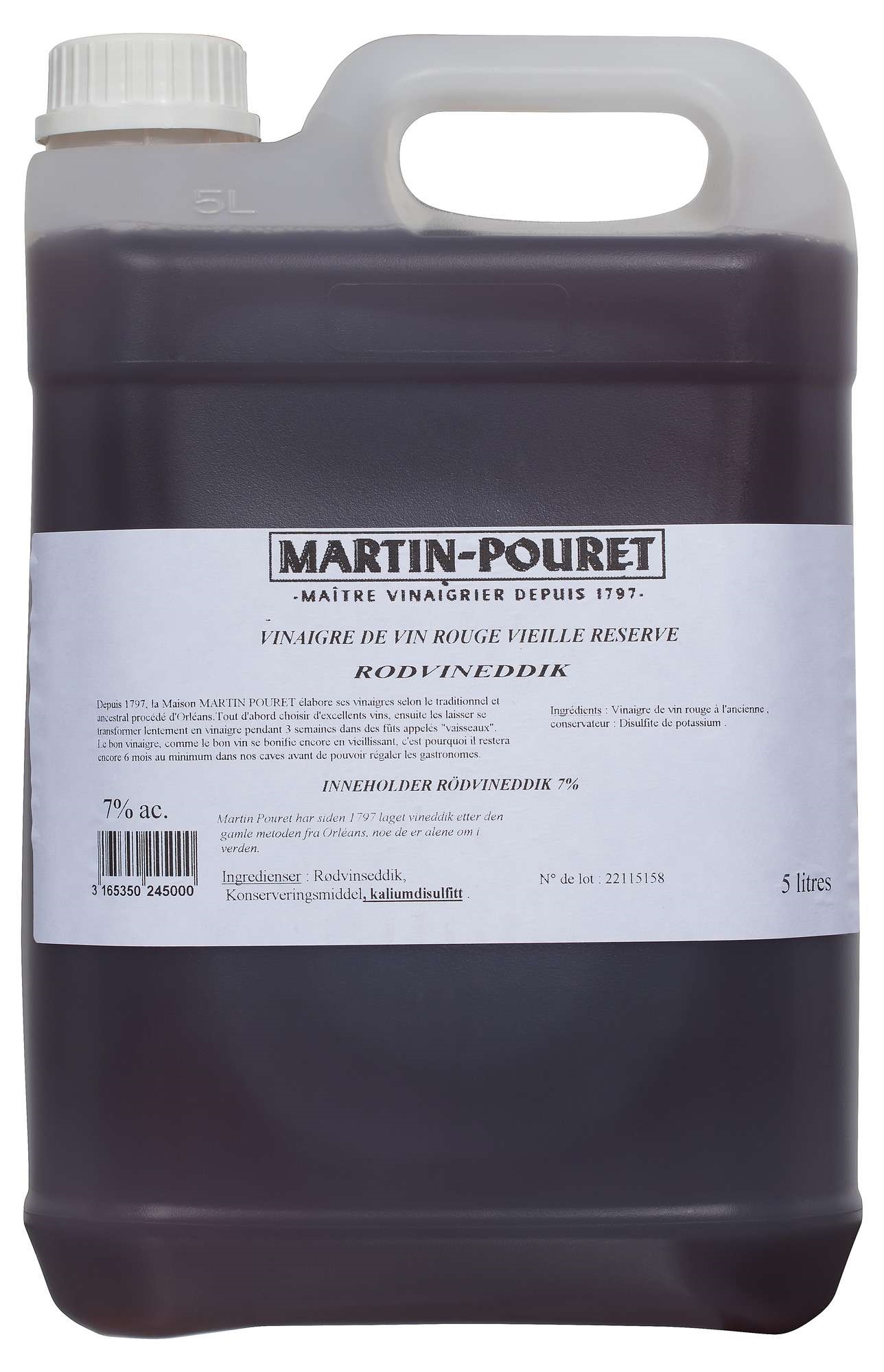 Vinegear redwine mpouret  5l