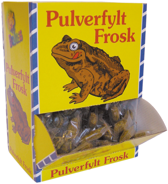 Pulverfylte  frosker     10g
