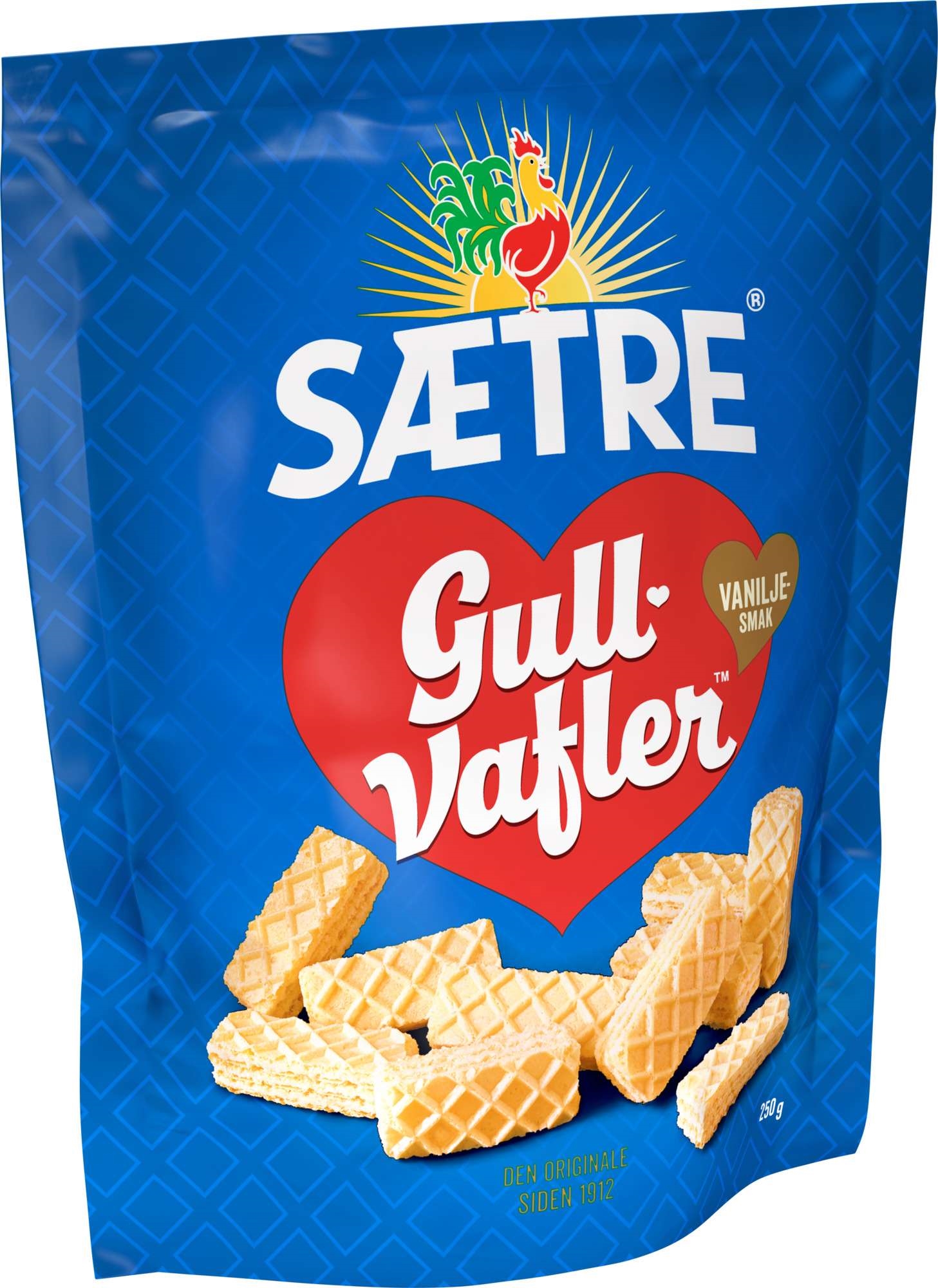 Gullvafler doble med vanilje  250g