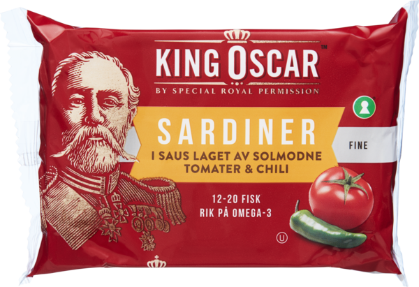 Sardiner tomat & chili  106g
