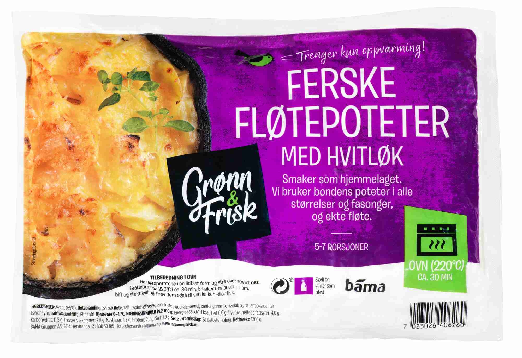 Fløtepoteter m/hvitløk 1,2kg