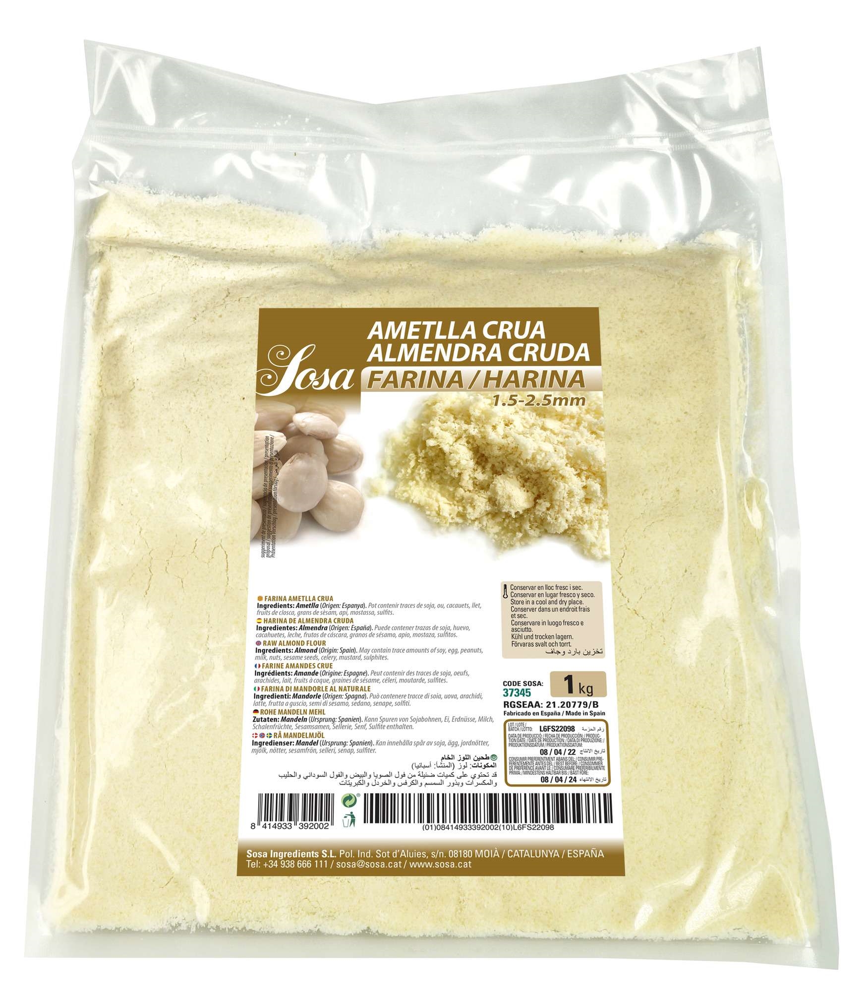 Raw almond flour 1kg