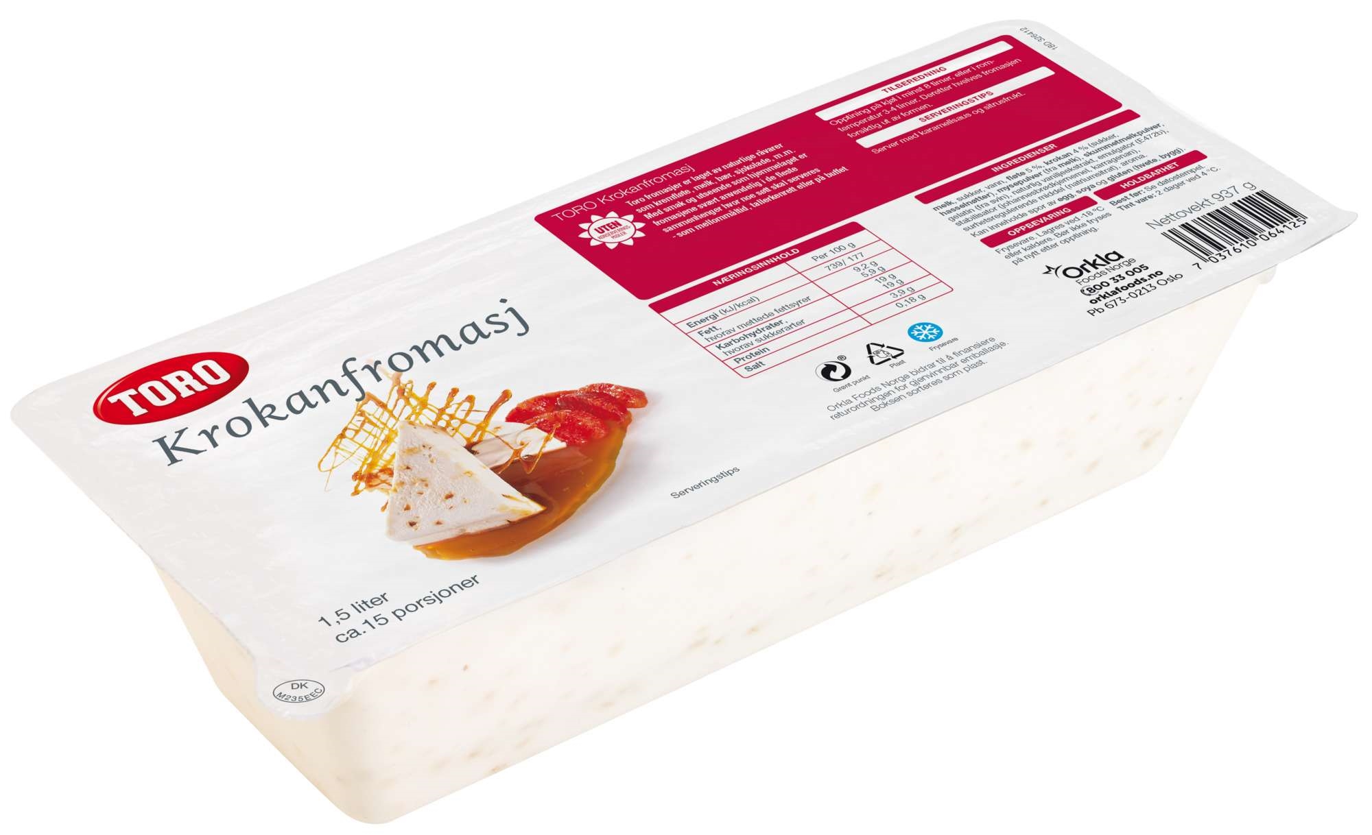 Krokanfromasj i langform1.5l