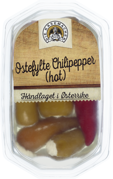 Ostefylt chilipepper hot 140g