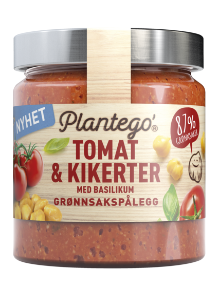 Tomat og kikerter m/basilikum 165g