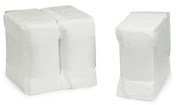Dispenserserviett 1l hvit 33x32cm 750stk