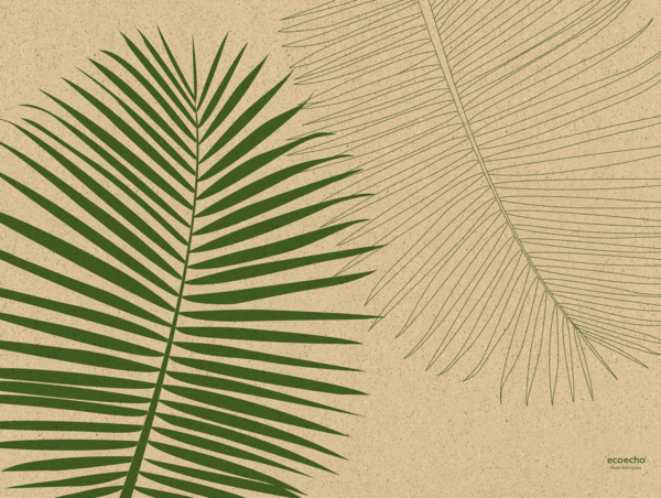 Bordbrikke gress/papir leaf 30x40cm  250stk