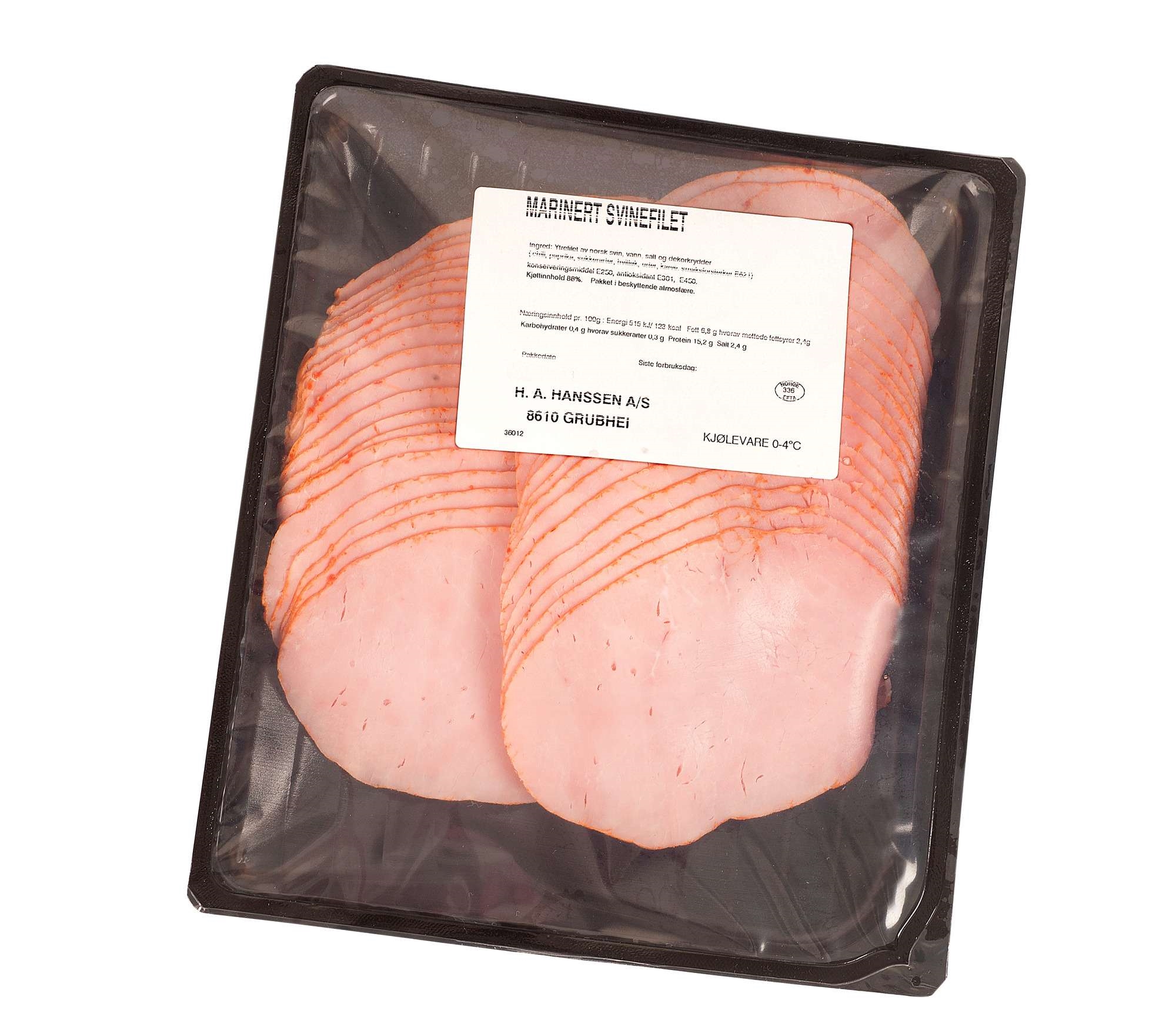 Marinert svinefilet skivet 500g  kg