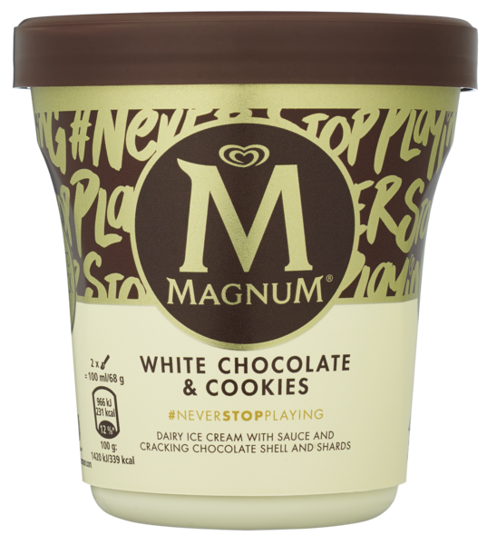 Magnum dessert ice cream white chocolate & cookies  440ml