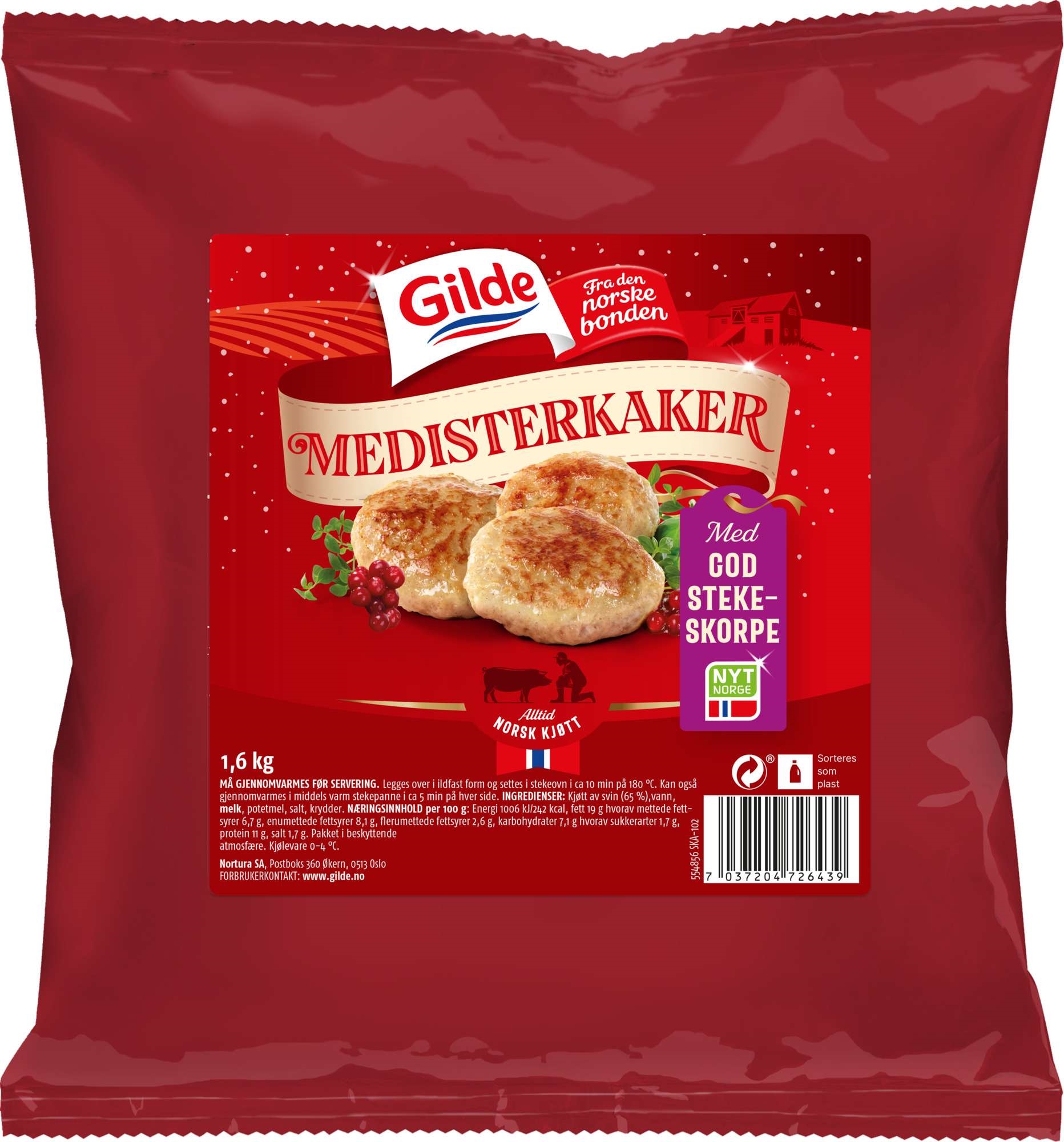 Medisterkaker 1,6kg