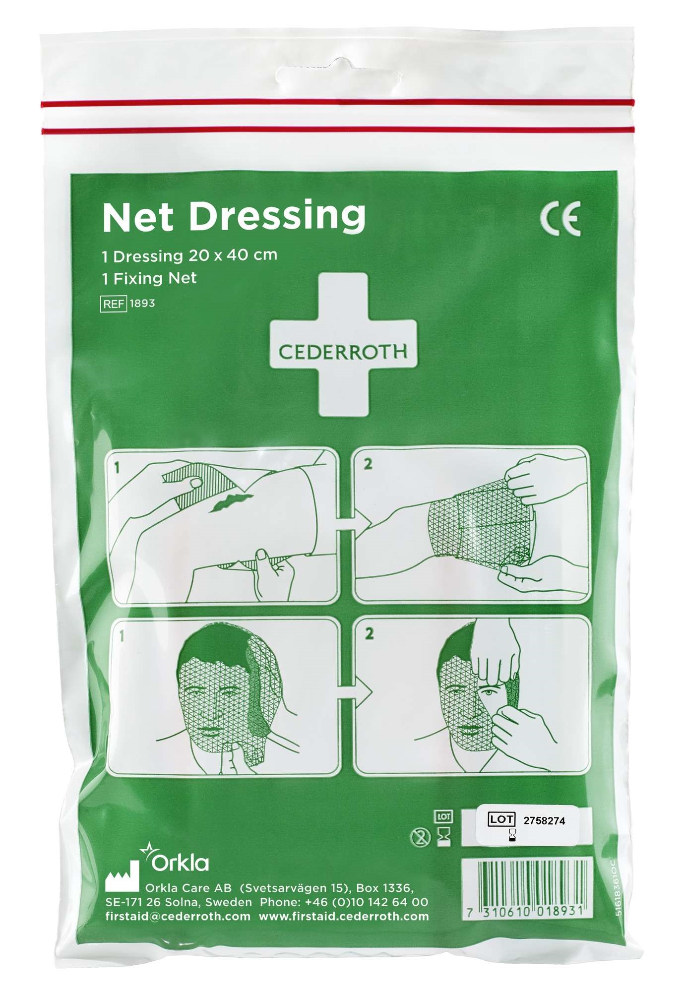 Net dressing 1stk