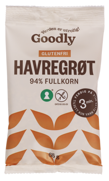 Havregrøt naturell glutenfri  65g