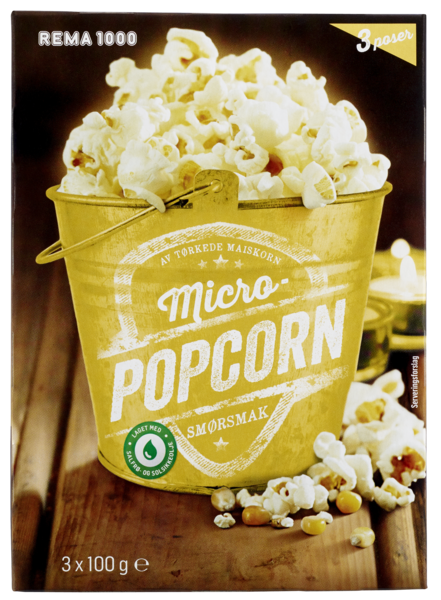 Micro popcorn w/butter   3x100g