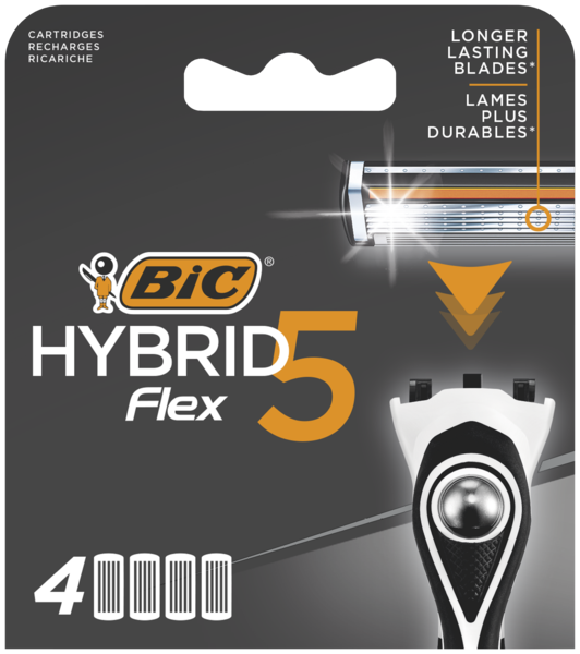 Barberhøvelrefills for menn hybrid 5 flex 4stk