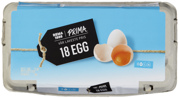 Egg str m   18stk