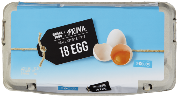Egg str m 18stk