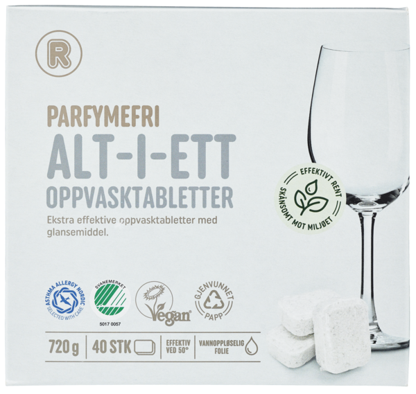 Maskinoppvasktabletter 40stk