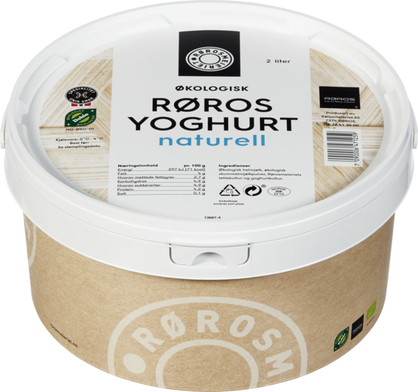 Røros yoghurt naturell økol.   2l