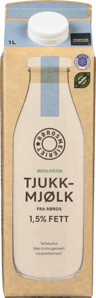 Tjukkmjølk from røros 1,5% fat ecol.   1l
