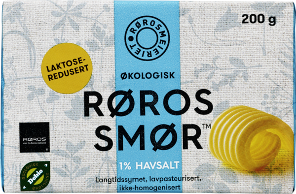 Røros smør, butter 1% sea salt, ecol. 200g