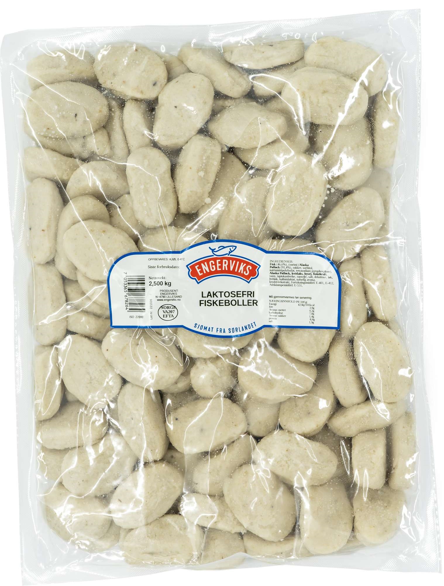 Fiskeboller laktosefri 25g 2,5kg