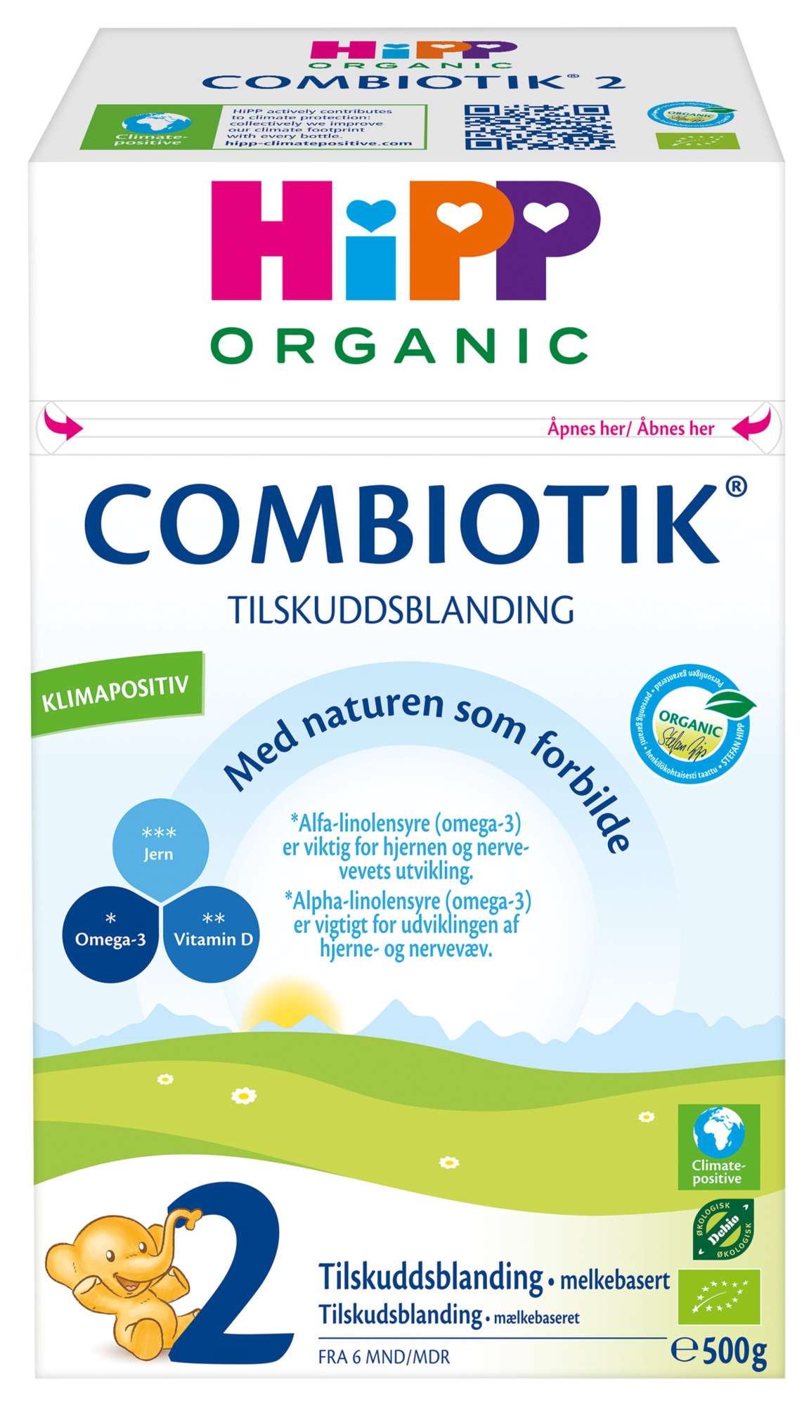 Hipp baby combiotik 2 pulver økol.  500g