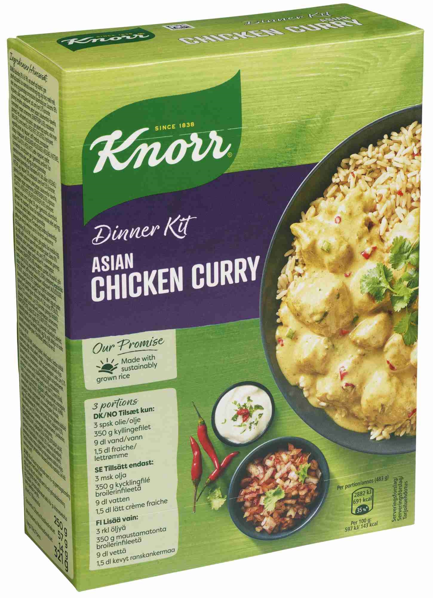 Chicken curry mealkit  321g
