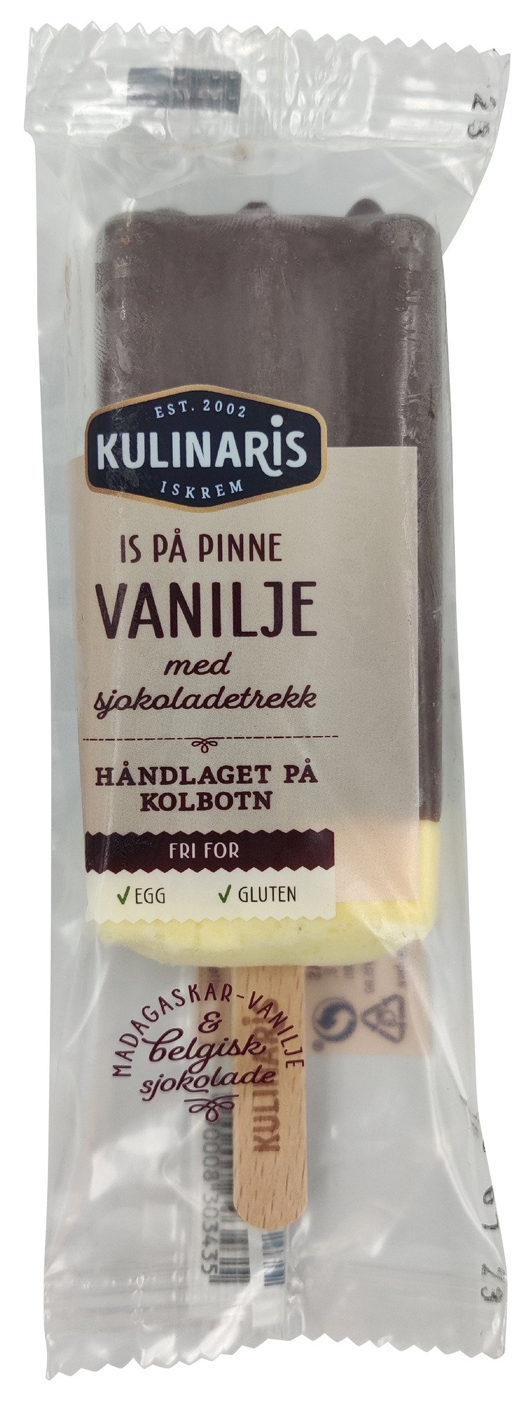 Vanilla icecream w/chocolate cover  75ml