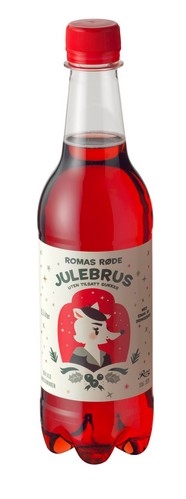 Romas røde julebrus uten tilsatt sukker fl 24x0,5l
