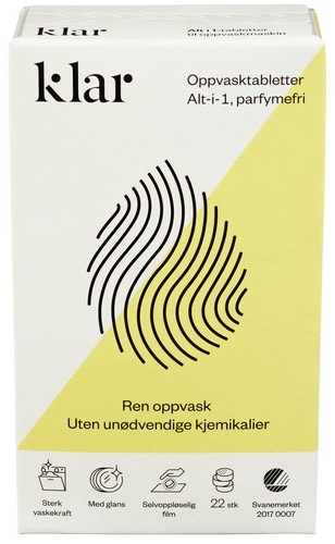 Klar oppvasktabletter 22stk
