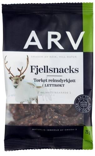 Fjellsnacks reinsdyrkjøtt   25g