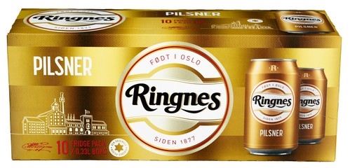 Ringnes pilsner bx   4,5%   30x33cl