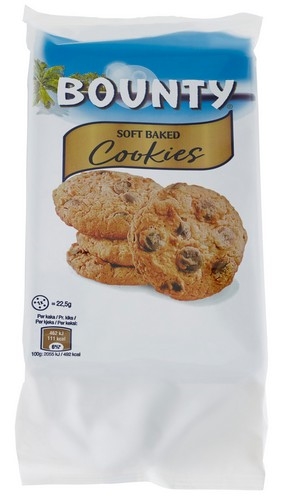 Bounty soft baked cookies 180g